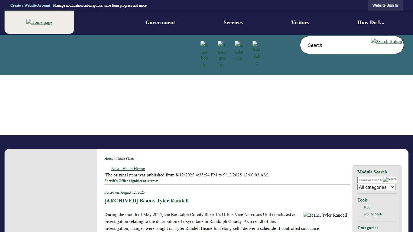 News Flash • Randolph County, NC • CivicEngage