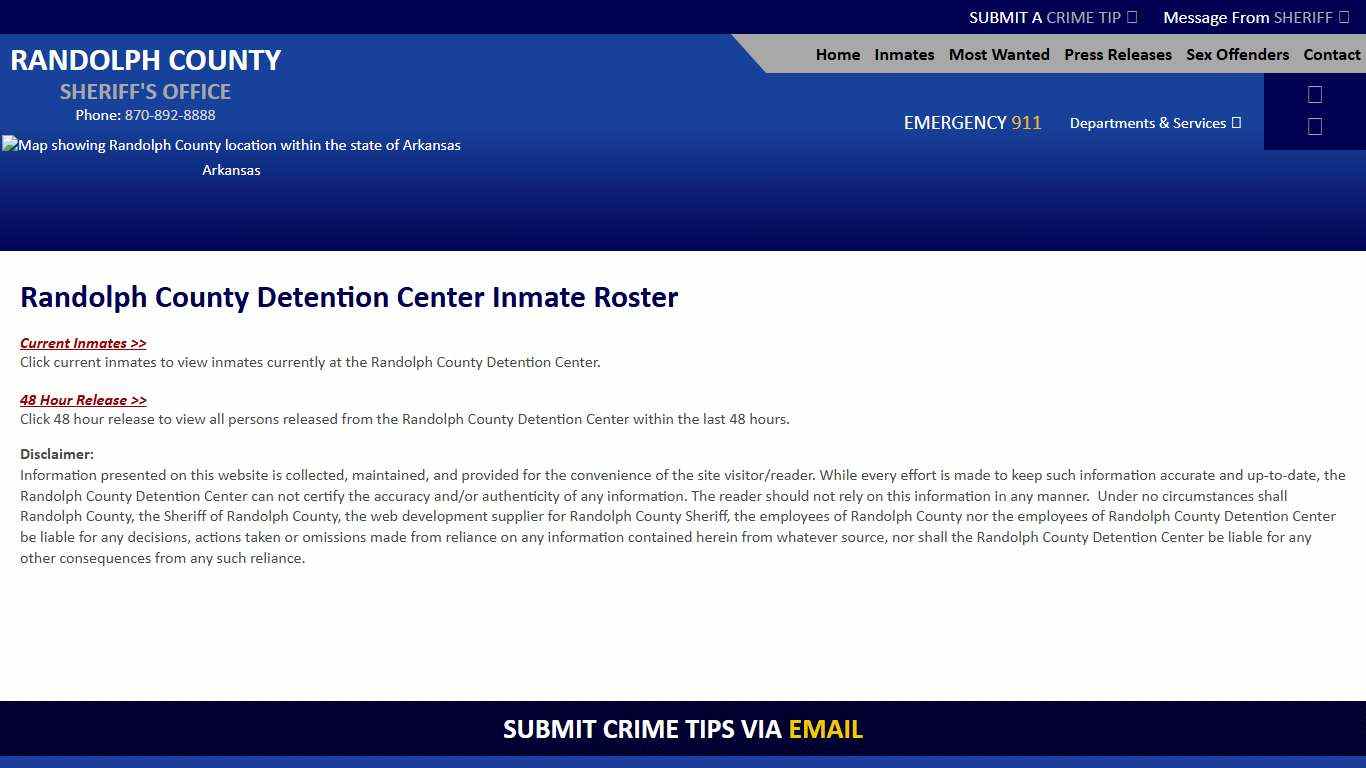 Roster Choose - Randolph County Sheriff AR